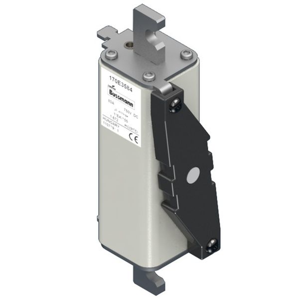 Fuse-link, high speed, 160 A, DC 750 V, compact size 1, 43 x 60 x 212 mm, gR, IEC, with indicator, 160 mm centres image 2