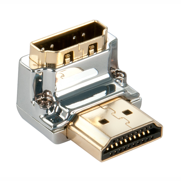 CROMO HDMI Male to HDMI Female 90 Degree Right Angle Adapter - Down Create easy access to your HDMI ports on the rear of your HDTV! image 1