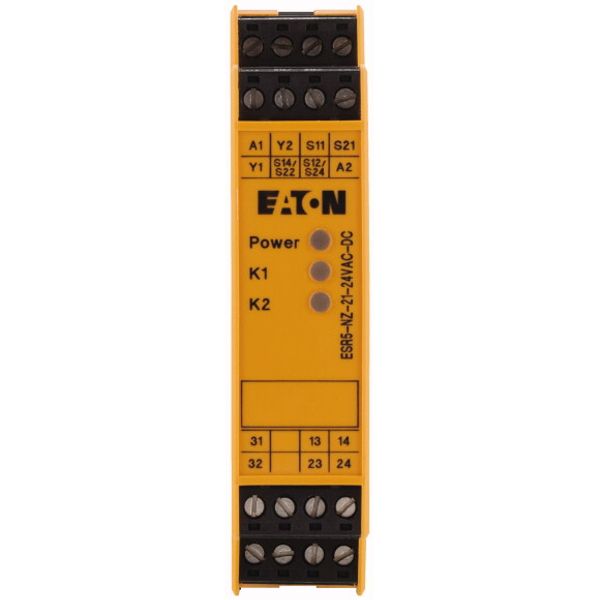 Safety two-hand relay, 24VDC/AC, 2-channel, 2 enabling paths image 2
