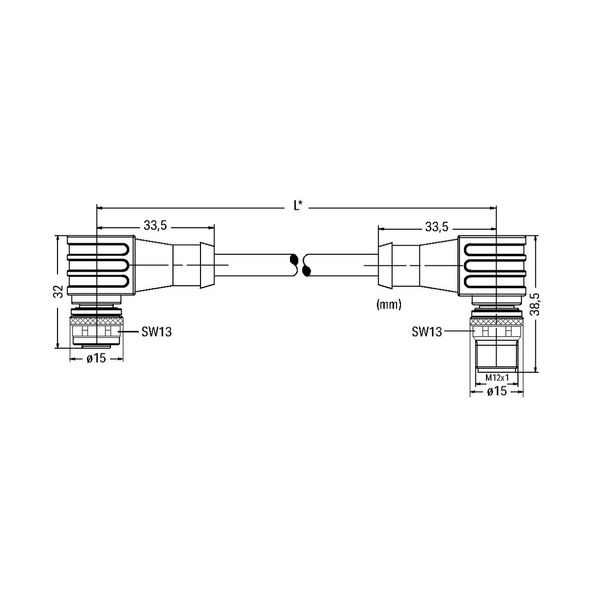 Sensor/Actuator cable M12A socket angled M12A plug angled image 3