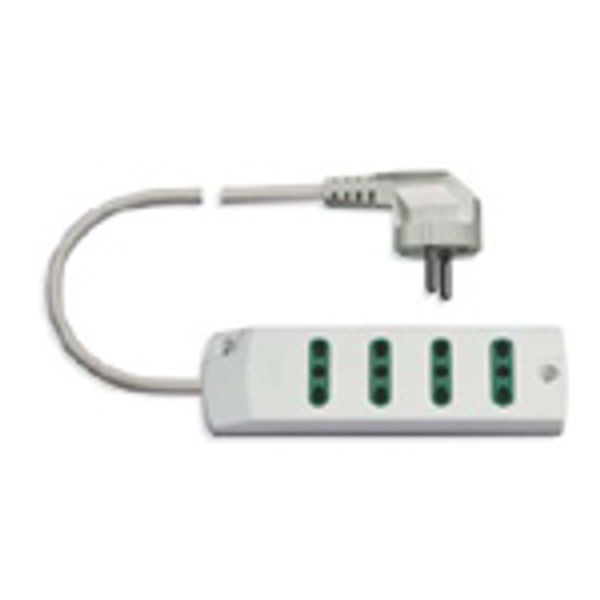 Multi-outlet 4P17/11+S31 plug white image 1