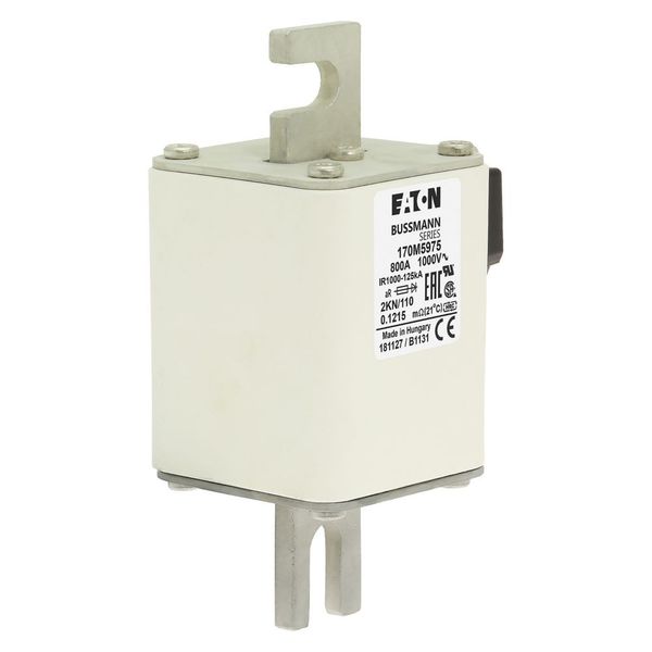 Fuse-link, high speed, 800 A, AC 1000 V, DIN 2, 59 x 77 x 138 mm, aR, DIN, IEC, single indicator image 16