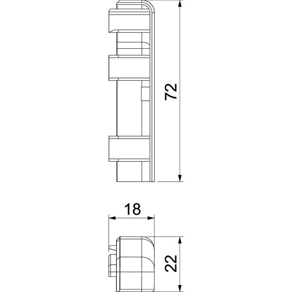 SL ESli2070 cws End piece left SL 20x70 9001 image 2