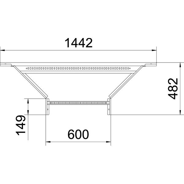 LAA 660 R3 FT Add-on tee for cable ladder 60x600 image 2