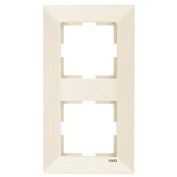 Meridian Accessory Beige Two Gang Frame image 1
