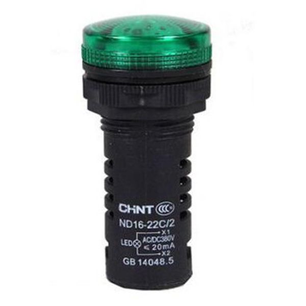 Pilot light 22D 230V AC LED, green image 1