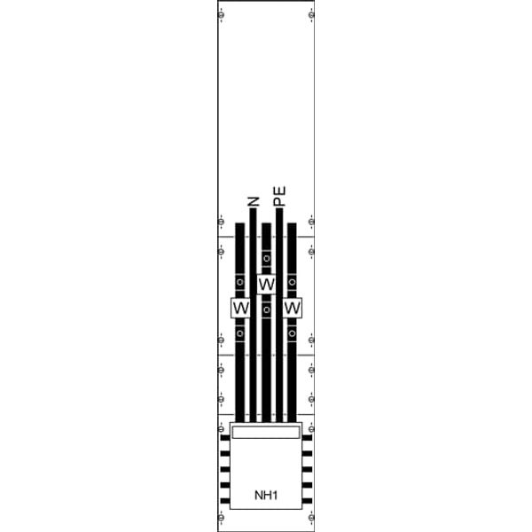 KA4057 CT meter panel, Field width: 1, Rows: 0, 1350 mm x 250 mm x 160 mm, IP2XC image 5