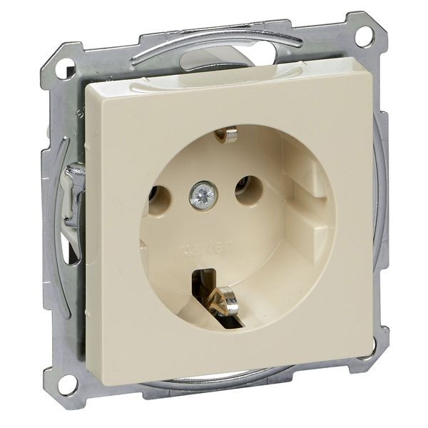 SCHUKO socket-outlet, screwless terminals, white, glossy, System M image 3