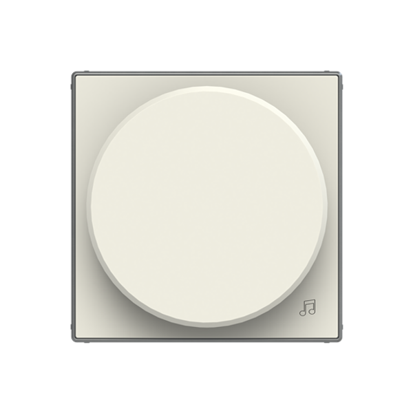 8559 BL Cover plate with rotatory knob for potentiometer - Soft White for Loudness control Turn button White - Sky Niessen image 1