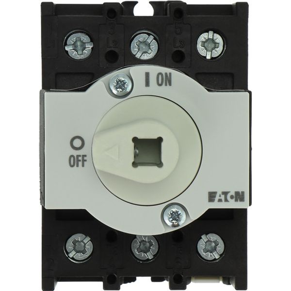 On-Off switch, P1, 40 A, rear mounting, 3 pole, Without metal shaft image 1