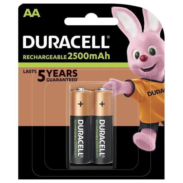 DURACELL Rechargeable HR6 AA 2500mAh BL2 image 1
