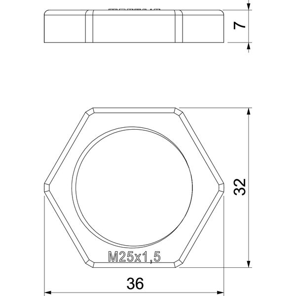 116 M25 LGR PA Locknut  M25 image 2