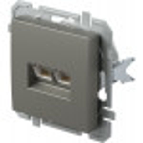 SOCKET CAT5e KS DOUBLE 2x RJ45 8/8 TI XO 4417060 image 2