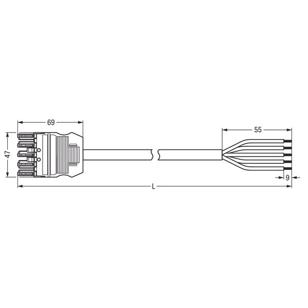 771-9393/267-801 pre-assembled connecting cable; Cca; Plug/open-ended image 5