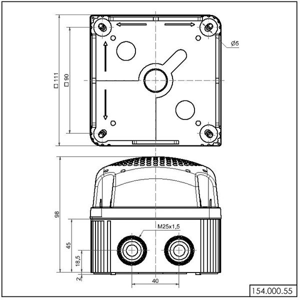 Vocal alarm WM 24VDC BK image 3