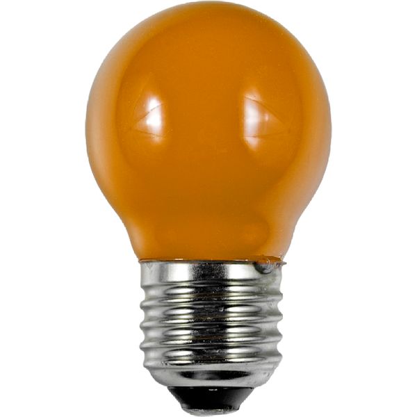 LED E27 Fila Ball G45x75 230V 1W AC Orange Non-Dim image 1
