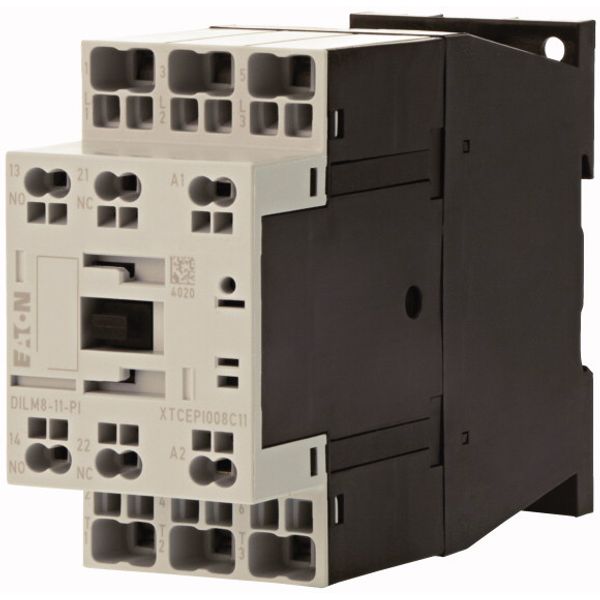 Contactor, 3 pole, 380 V 400 V 3.7 kW, 1 N/O, 1 NC, RDC 24: 24 - 27 V DC, DC operation, Push in terminals image 2