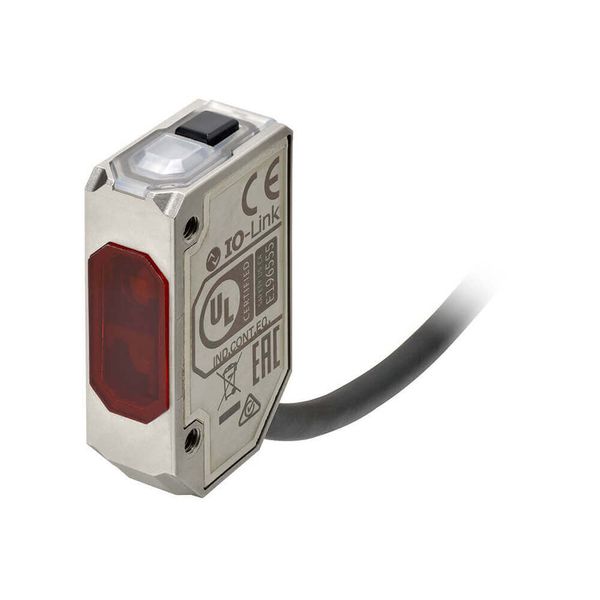 Photoelectric sensor, rectangular housing, stainless steel, red LED, b image 3