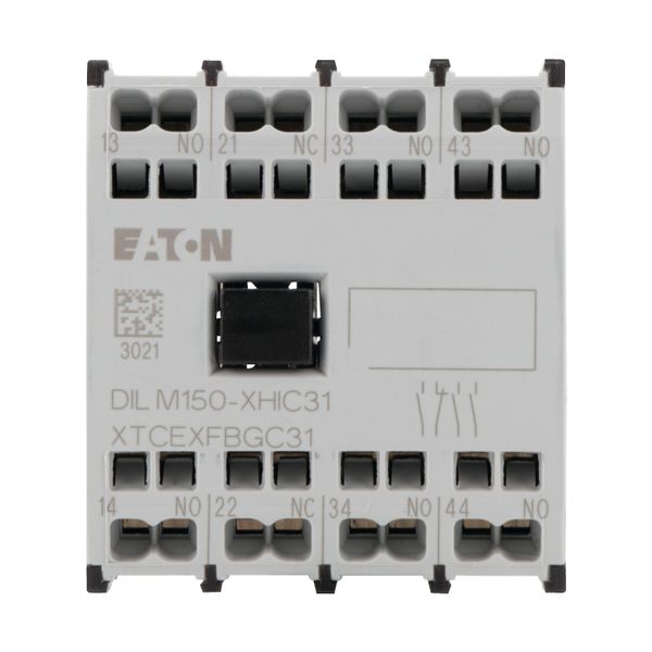 Auxiliary contact module, 4 pole, Ith= 16 A, 3 N/O, 1 NC, Front fixing, Spring-loaded terminals, DILMC40 - DILMC150 image 8