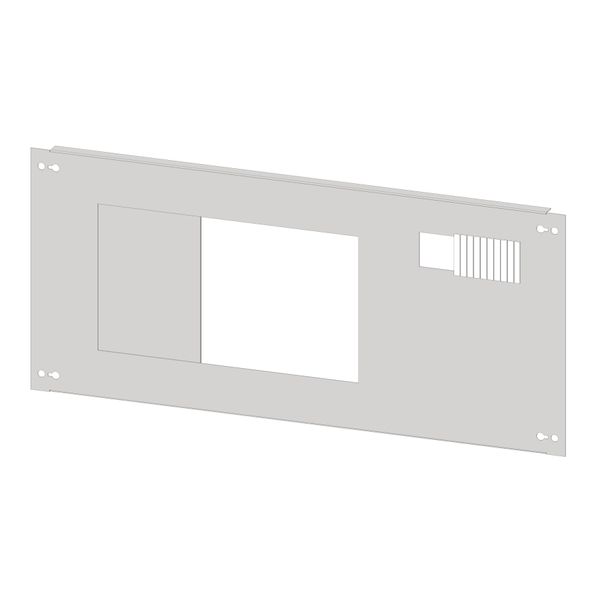 Front plate sheet steel with cutout 196x187mm, 3 unit-wide image 1