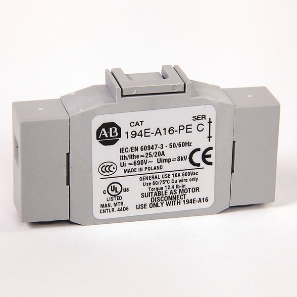 IEC Load Switch, Earthing-Grounding Terminal, Base DIN Rail, 16 image 1