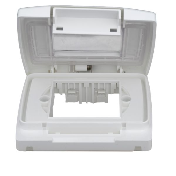 Outdoor surface mount box IP55, transparent lid, white image 5