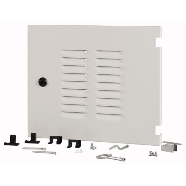 Section wide door, ventilated, right, HxW=350x425mm, IP42, grey image 1