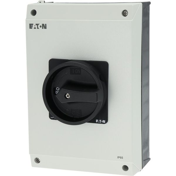 Main switch, P3, 63 A, surface mounting, 3 pole + N, STOP function, With black rotary handle and locking ring, Lockable in the 0 (Off) position image 8