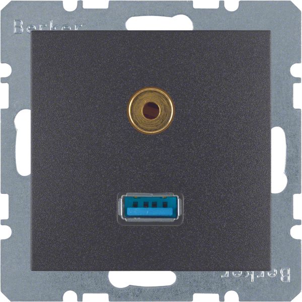 USB/3.5 mm audio soc. out., B.3/B.7, ant., matt image 1