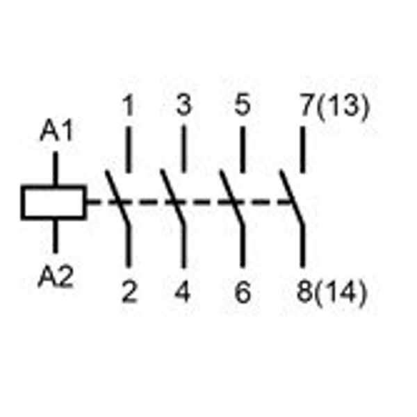 Modular contactor 25A, 4 NO, 230VAC, 2MW image 3