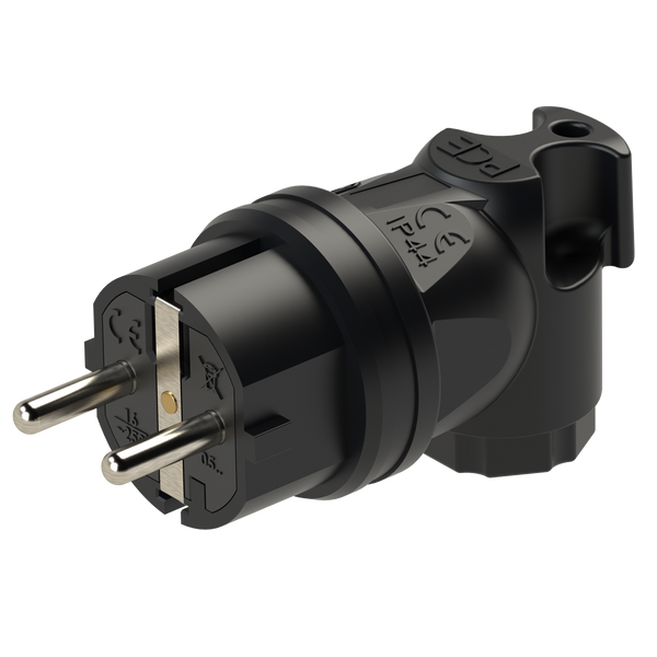 Safety plug angled solid rubber nat IP44 (black) series Taurus image 1