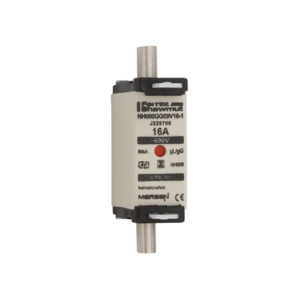 Fuse-link NH000 gG 690VAC 16A isolated tags Double indicator image 1