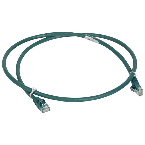 Patch cord RJ45 category 6 U/UTP unscreened LSZH green 3 meters image 2
