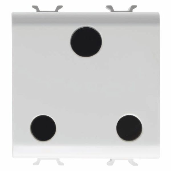 INDIAN/SOUTH AFRICAN STANDARD SOCKET-OUTLET 250V ac - 2P+E 16A - 2 MODULES - GLOSSY WHITE - CHORUSMART image 2