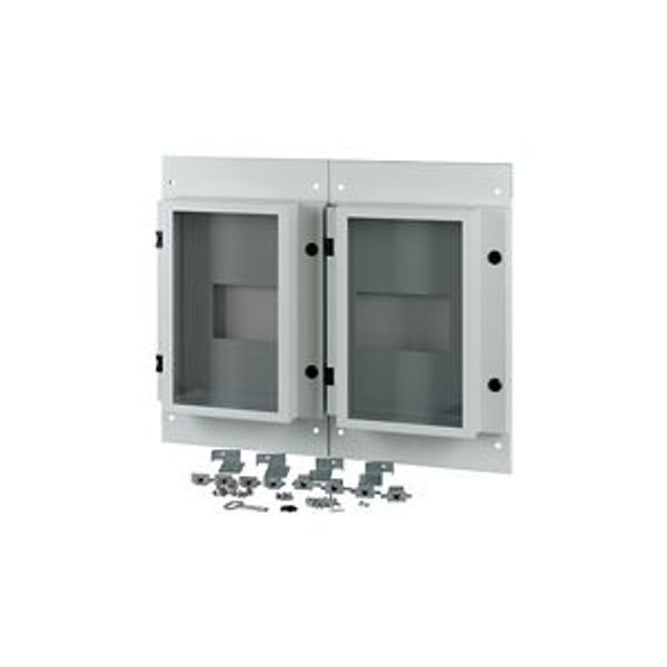 Front plate, 2xNZM4, 4p, fixed with mechanical interlock, W=800mm, IP55, grey image 4