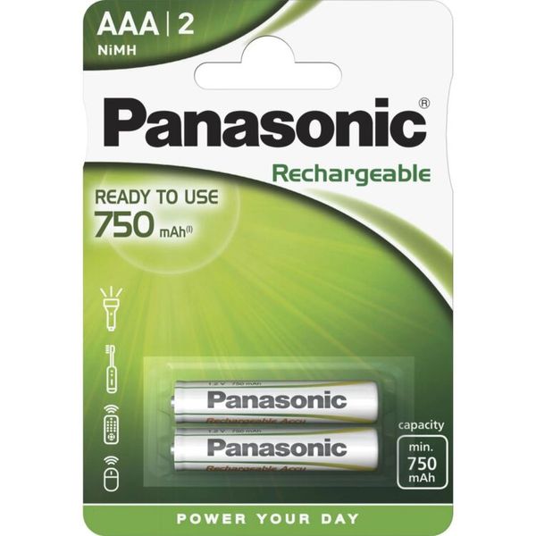 PANASONIC R2U P03E AAA 750mAh BL2 (HHR-4MVE) image 1