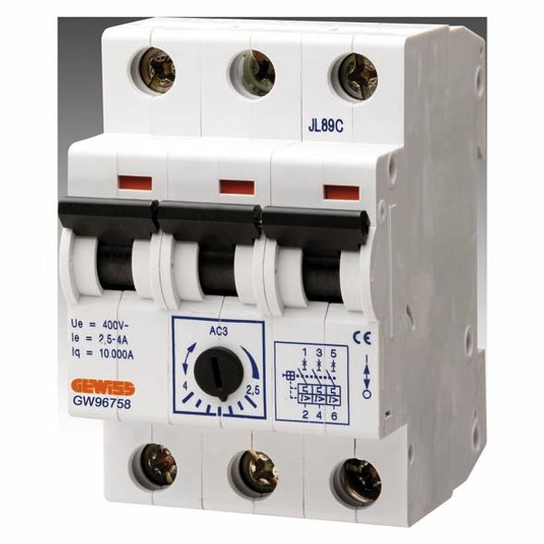 MOTOR PROTECTION SWITCH - In=1,6A OPERATING CURRENT 1-1,6A - 3 MODULES image 2