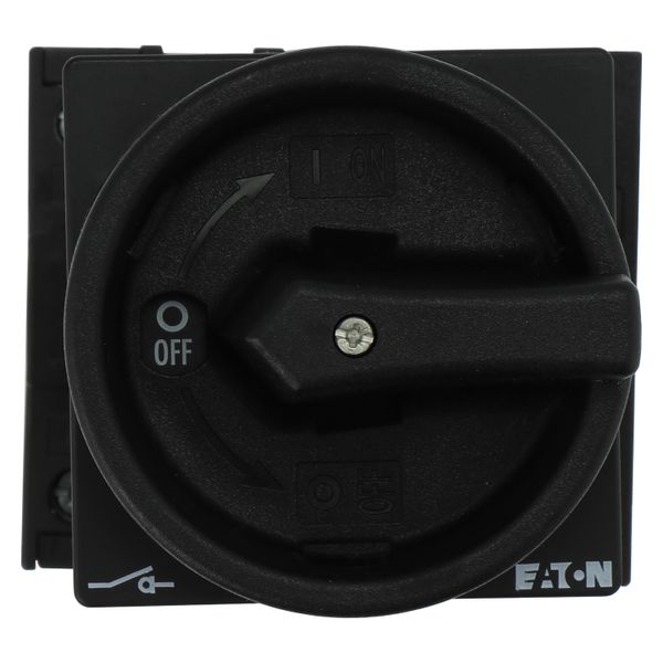 Main switch, P1, 40 A, rear mounting, 3 pole + N, 1 N/O, 1 N/C, STOP function, With black rotary handle and locking ring, Lockable in the 0 (Off) posi image 12