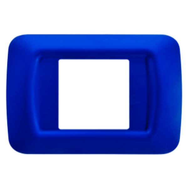 TOP SYSTEM PLATE - IN TECHNOPOLYMER GLOSS FINISHING - 2 GANG - JAZZ BLUE - SYSTEM image 1