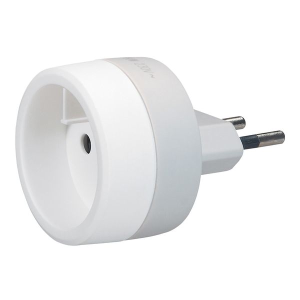 Adapter for old Ø4.8mm to Ø4mm pin socket with protective clips - white and gray image 1