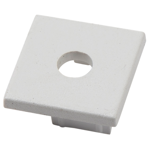 End Cap with hole for Plaster In Outside Corner Profile IP20 White image 1