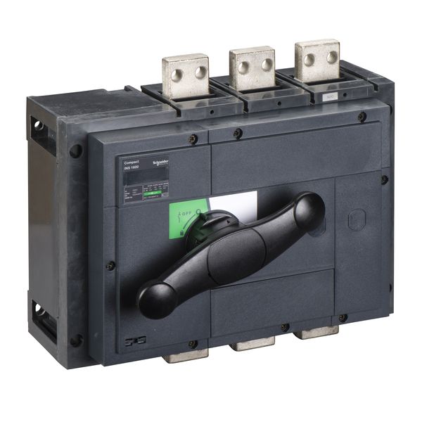 switch disconnector, Compact INS1600 , 1600 A, standard version with black rotary handle, 3 poles image 2