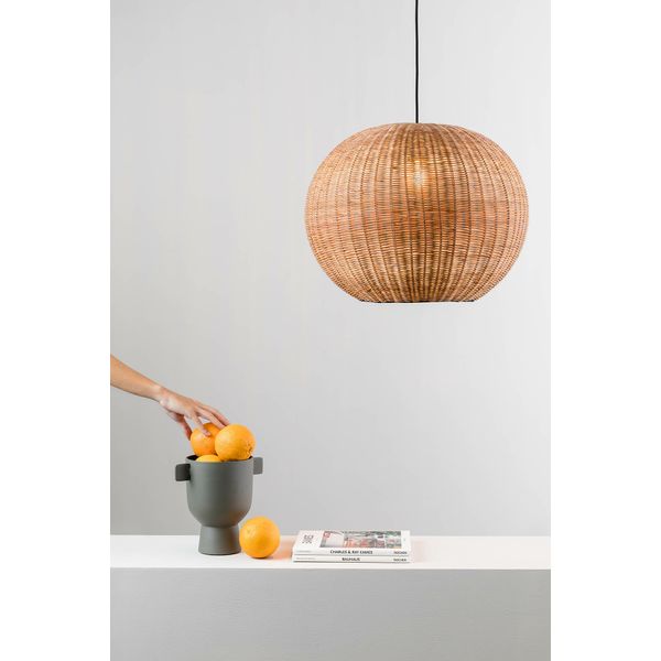 HAKA PENDANT BLACK P. RATTAN E27 ø530*400 image 2