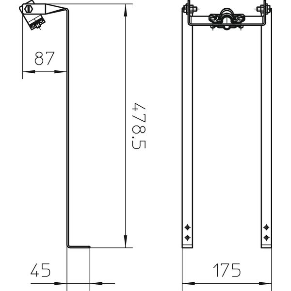 SD-Fix Rod holder for sloping roofs Rd16 image 2