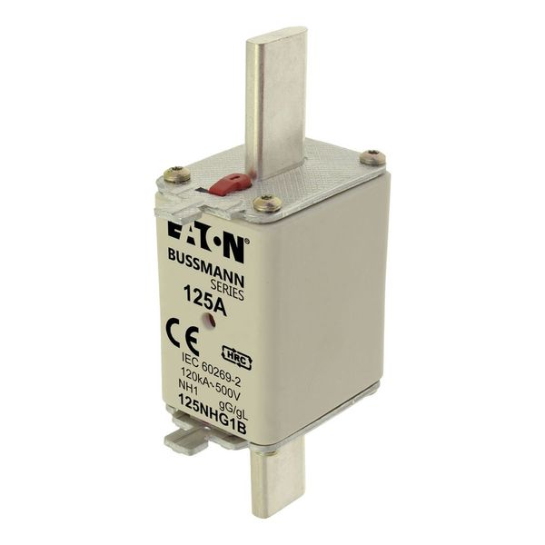 Fuse-link, low voltage, 125 A, AC 500 V, NH1, gL/gG, IEC, dual indicator image 7