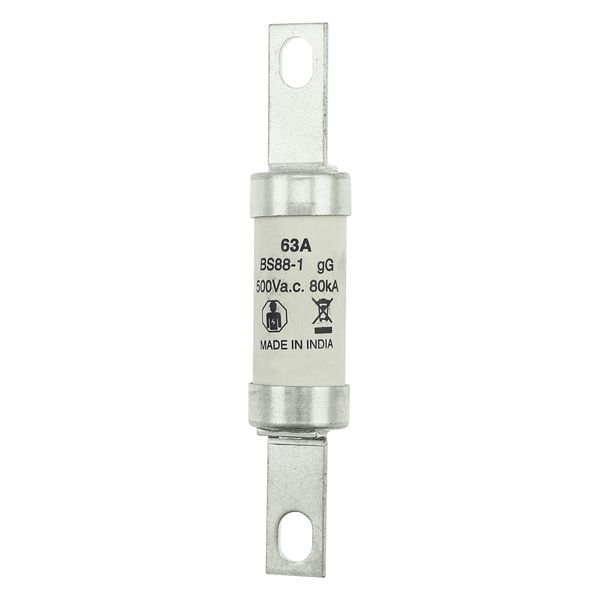 Fuse-link, LV, 63 A, AC 500 V, DC 250 V, BS88, 21 x 114 mm, gL/gG, BS image 22