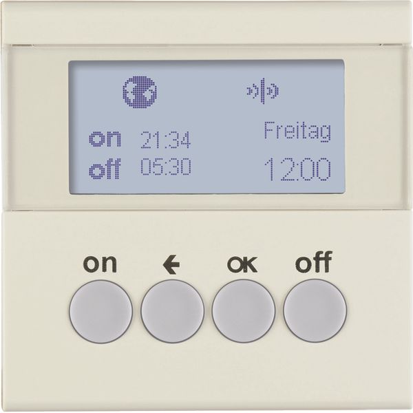 KNX radio timer quicklink, display, S.1, white glossy image 1