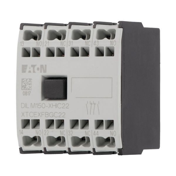 Auxiliary contact module, 4 pole, Ith= 16 A, 2 N/O, 2 NC, Front fixing, Spring-loaded terminals, DILMC40 - DILMC150 image 5