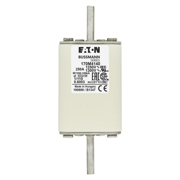 Fuse-link, high speed, 250 A, AC 1250 V, size 1, 53 x 66 x 138 mm, aR, DIN, IEC, single indicator image 15