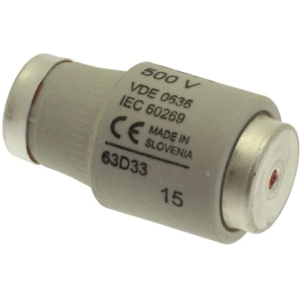 Fuse-link, LV, 63 A, AC 500 V, D3, gL/gG, IEC, time-delay image 4